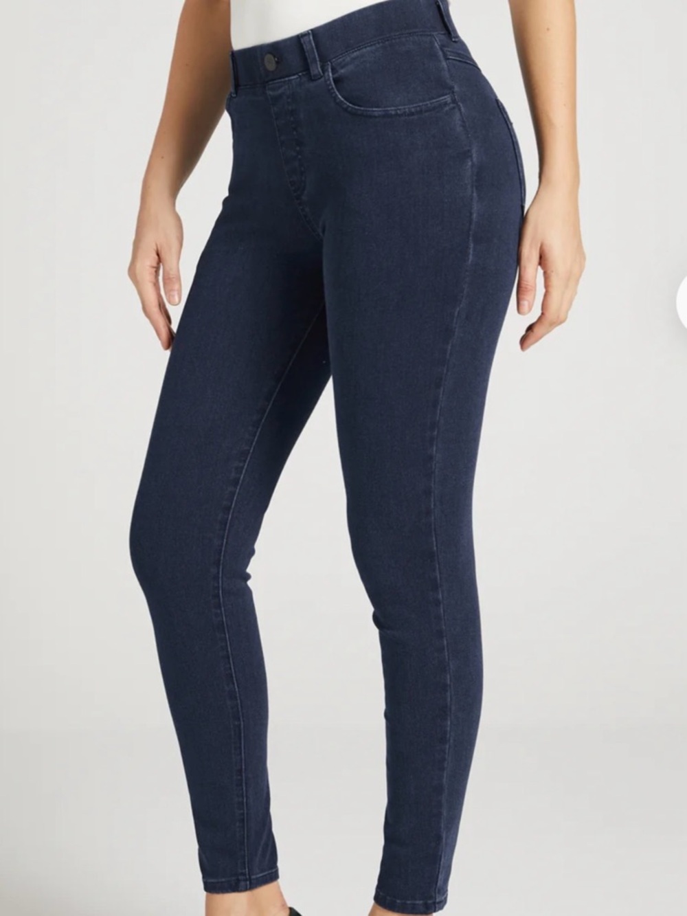 Betabrand Dark Navy High-Rise Skinny Jeans - Women